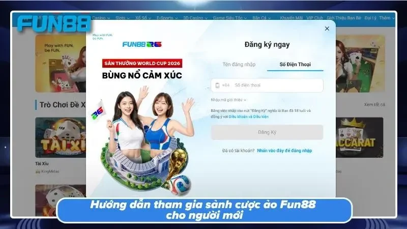 Các bước đăng ký tài khoản tham gia cá cược vô cùng đơn giản.