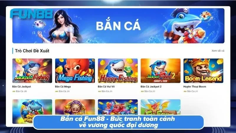 Toàn cảnh sảnh chơi bắn cá đổi thưởng chuyên nghiệp hàng đầu châu Á.