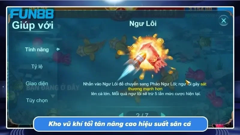 Hệ thống súng ống hiện đại giúp nâng cao hiệu suất tiêu diệt mục tiêu.