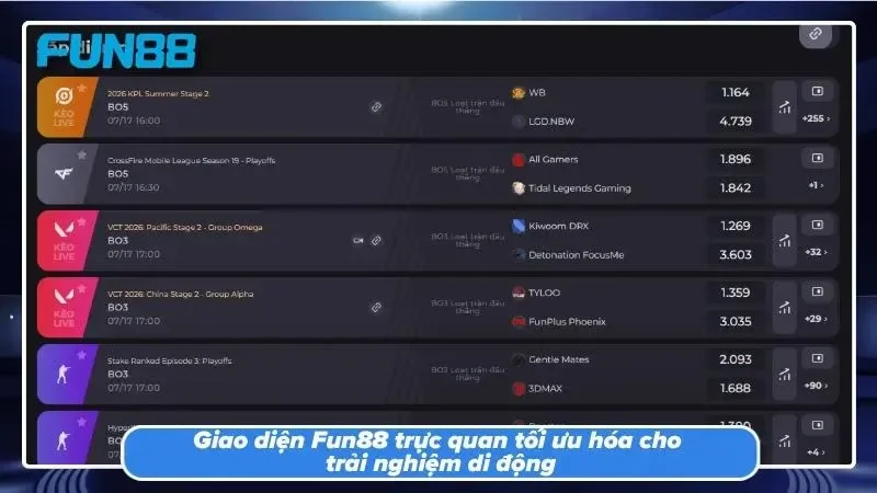 Giao diện ứng dụng di động mượt mà và tiện lợi.