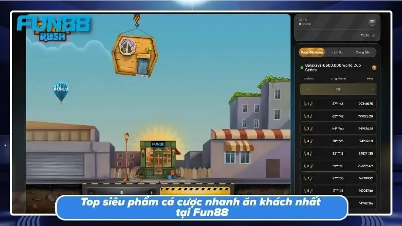 Sảnh trò chơi cá cược nhanh phong phú hấp dẫn