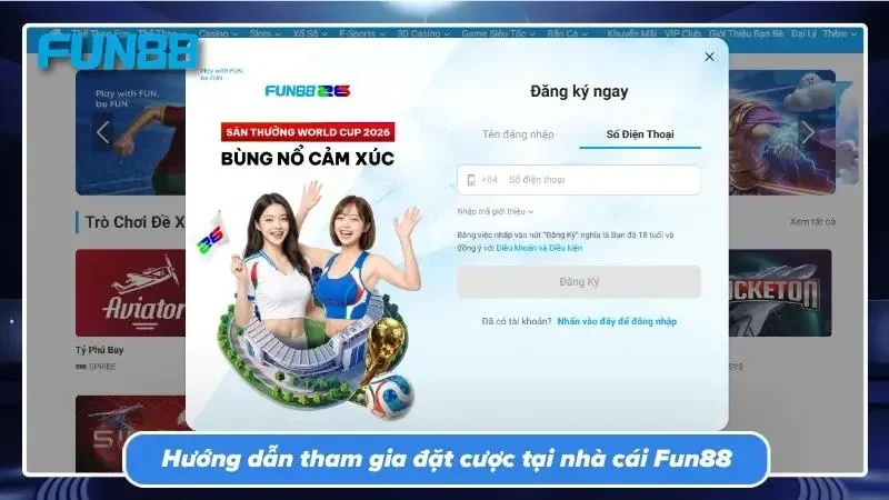 Các bước đăng ký tài khoản vô cùng nhanh chóng