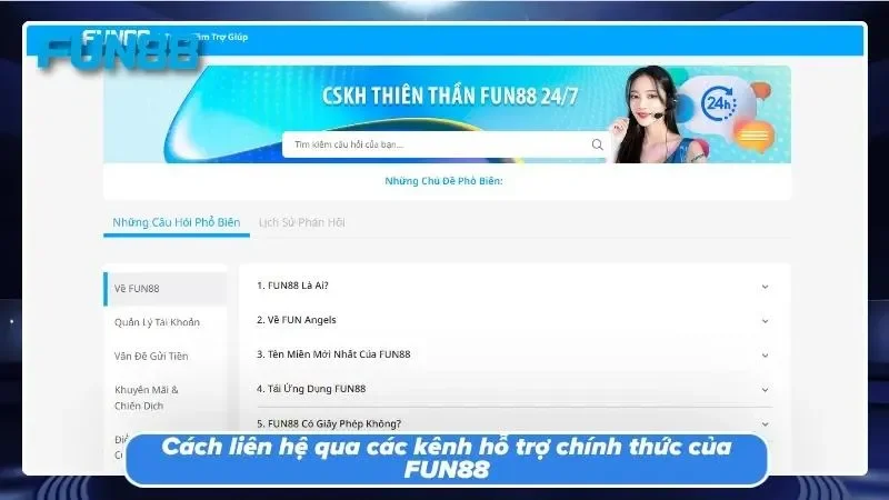 Liên hệ FUN88 với những cách thức cực dễ dàng
