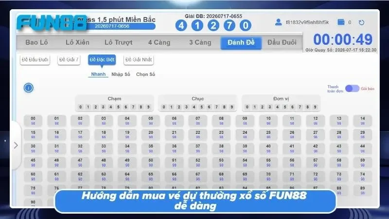 Hướng dẫn thao tác mua vé số dự thưởng cực kỳ đơn giản